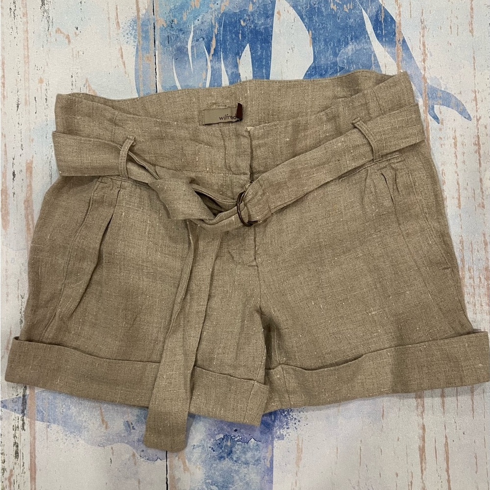 Wilfred, Women's Tan Linen Shorts